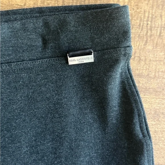 Karl Lagerfeld Paris Leggings Womens Extra Large Charcoal Gray Pull-On - Picture 7 of 9